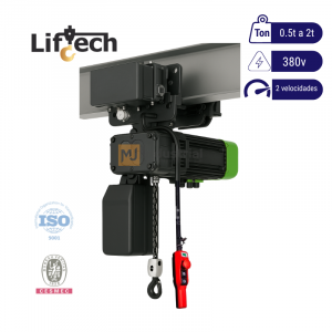 TECLE ELECTRICO CON CARRO | Marca LIFTECH– Modelo AMS Capacidad 500Kg a 2.000Kg